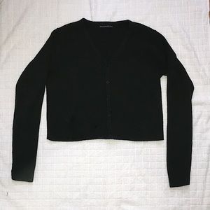 brandy melville dark green button up sweater